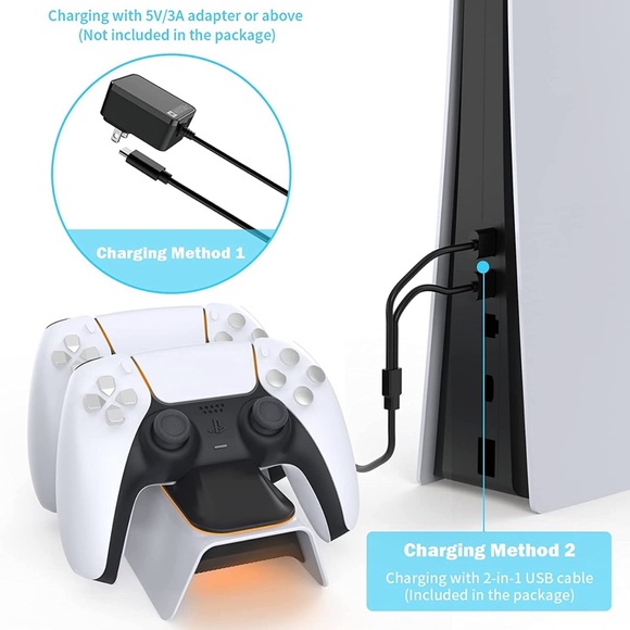 NexiGo Enhanced PS5 Controller Charger Playstation 5 Charging Station NEW IN BOX - Picture 8 of 11